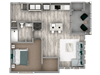 1 bedroom 1 bathroom floor plan c 1 bedroom 1 bathroom floor plan c at The Beck at Hidden River, Florida